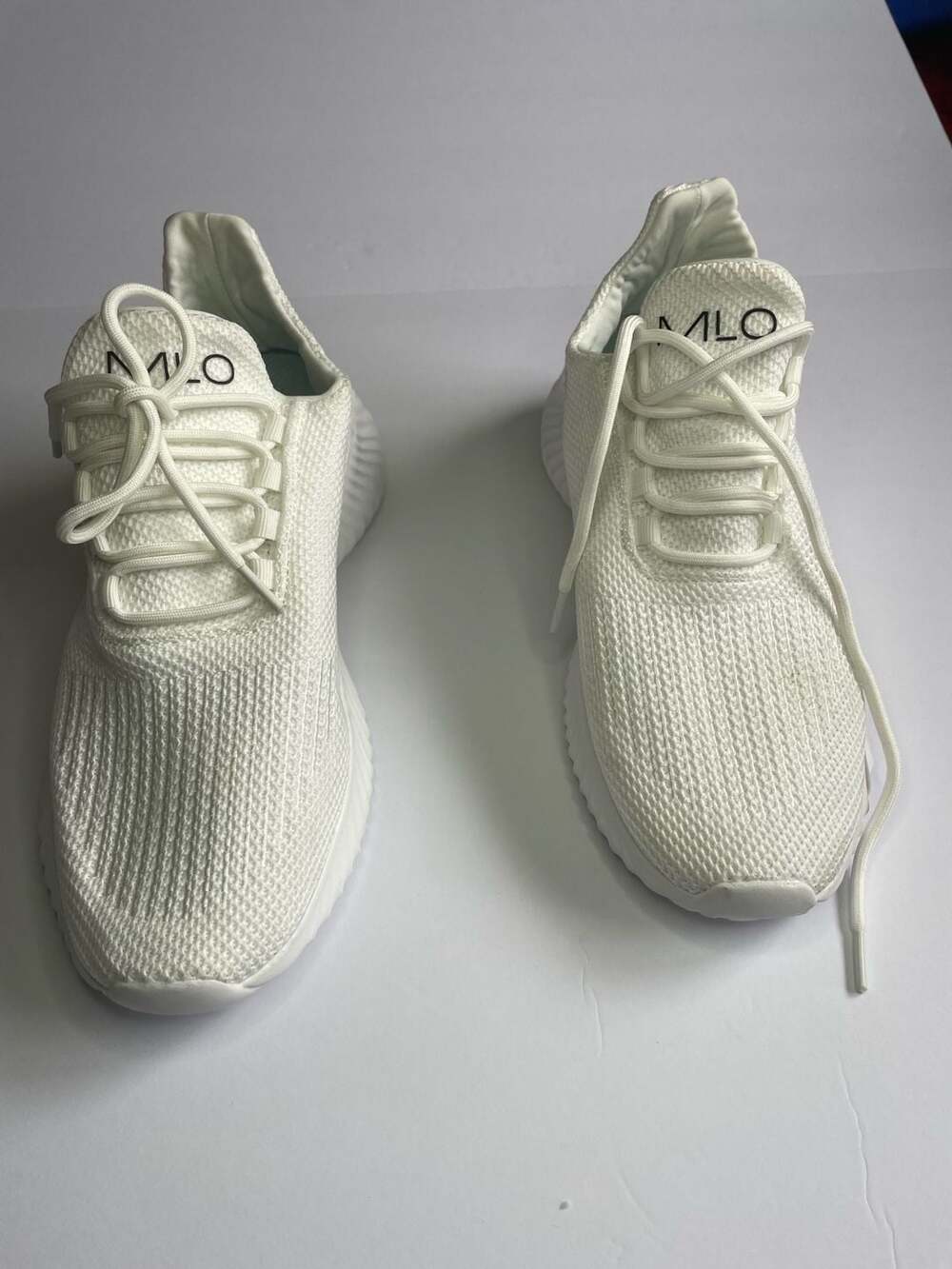 MLO NRG S101 All-White Lightweight Knit Running Breathable Sneakers
